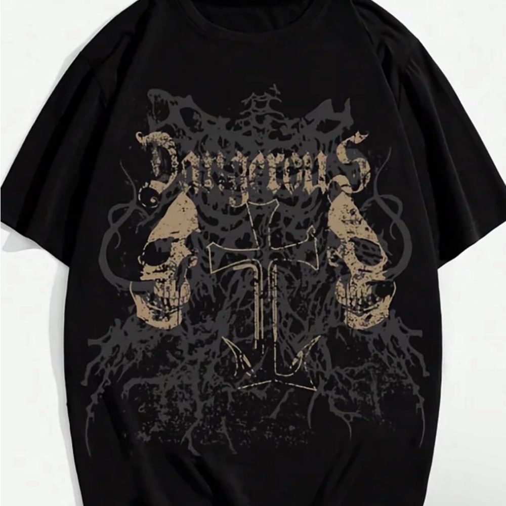 Y2k Men's Black Graphic T-Shirt